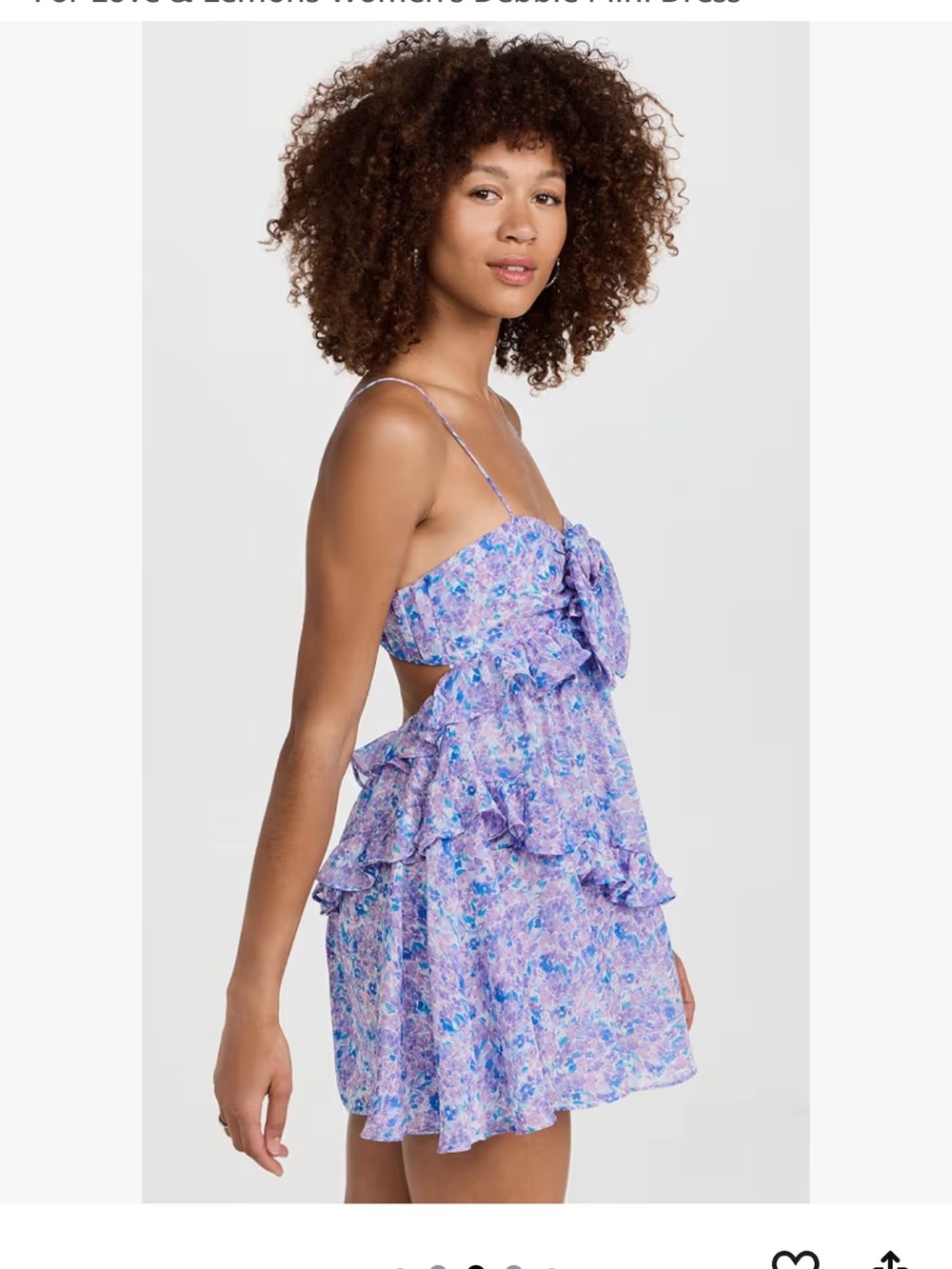 For Love & Lemons Debbie Mini floral dress-XS